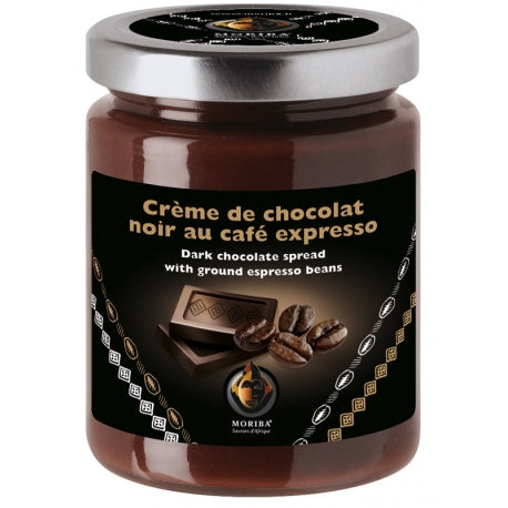 Dark chocolate spread and espresso coffee