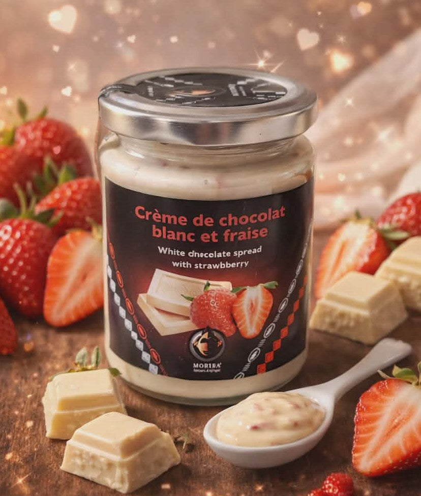 White chocolate and strawberry cream