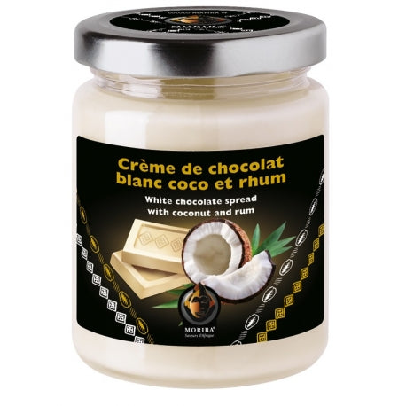 White chocolate, coconut and rum spread