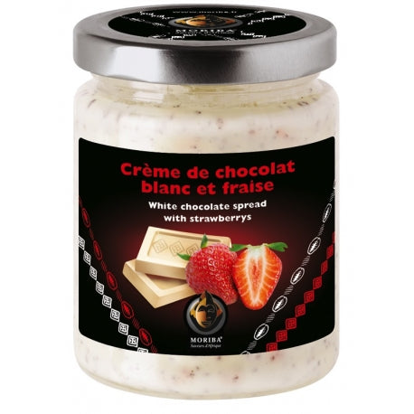 Crème chocolat blanc et fraise